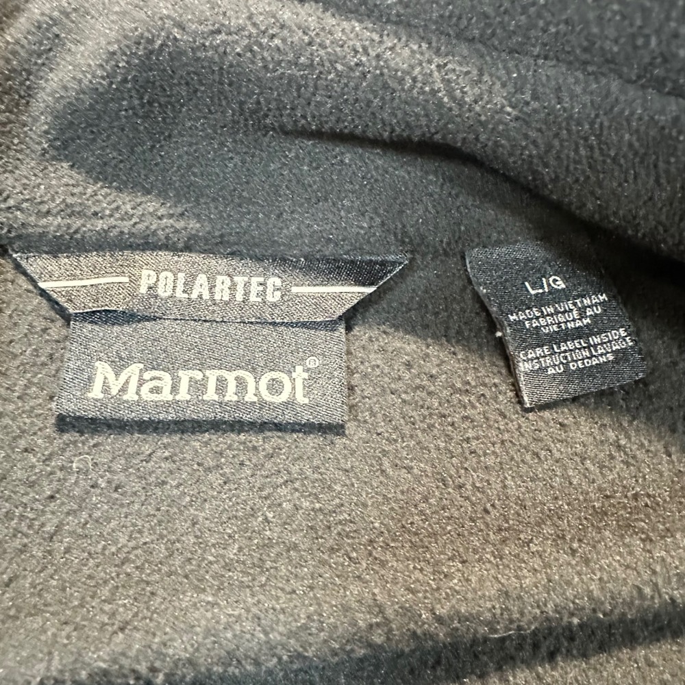 Marmot‎ Polartec Fleece Jacket Womens Large Black Full Zip Outdoor Gorpcore - Picture 6 of 8